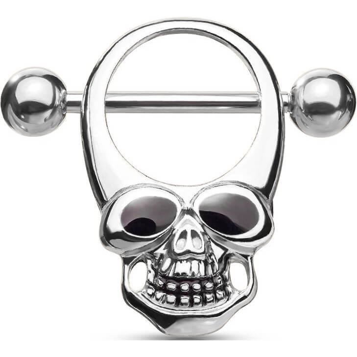 Nippelpiercing Totenkopf