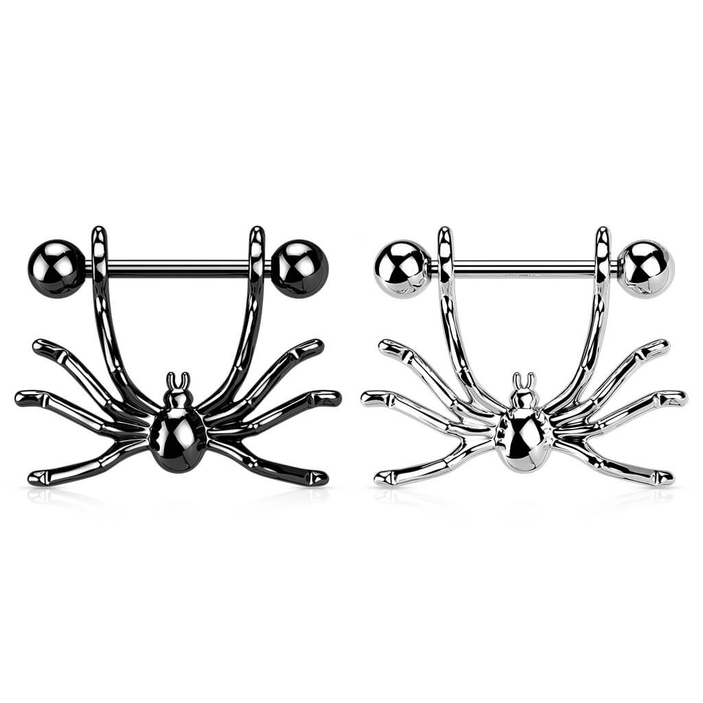 Nipple Piercing Spider Silver