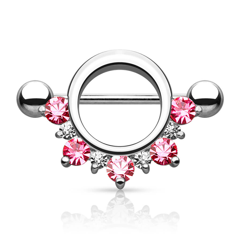 Piercing Capezzolo Anello con zirconi