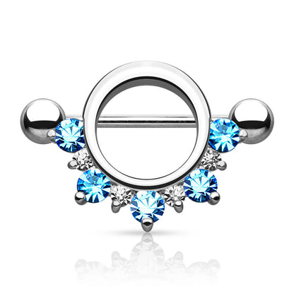 Piercing Capezzolo Anello con zirconi