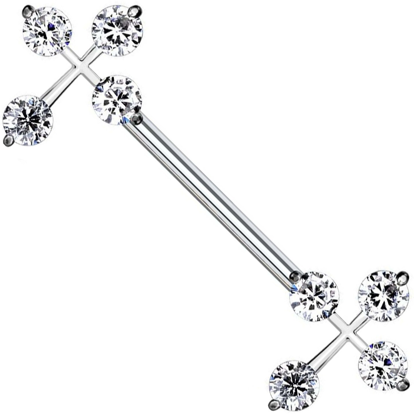 Nipple Piercing Cross Zirconia