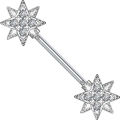 Nipple Piercing Star Zirconia