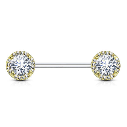 Nipple Piercing Round Zirconia