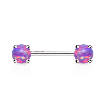 Nippelpiercing Opal Silber