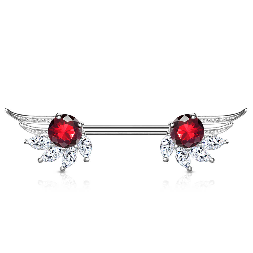 Nipple Piercing Angel Wings Zirconia