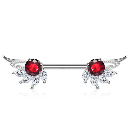 Nipple Piercing Angel Wings Zirconia