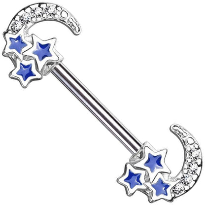 Piercing Capezzolo Luna e stelle