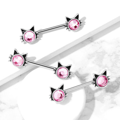 Nippelpiercing Katzen Zirkonia