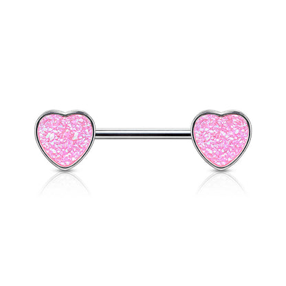 Piercing Capezzolo Cuore pietra sintetica lucida