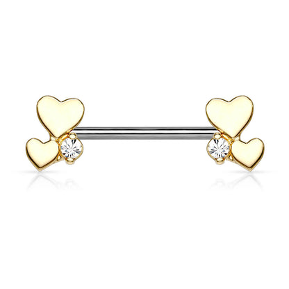 Nipple Piercing Heart Zirconia