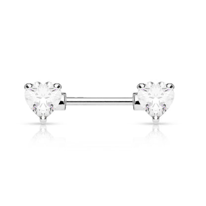 Nipple Piercing Heart Zirconia