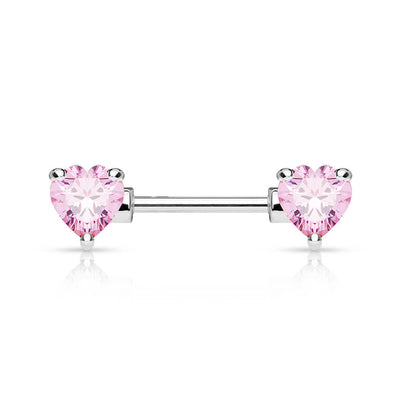 Nipple Piercing Heart Zirconia