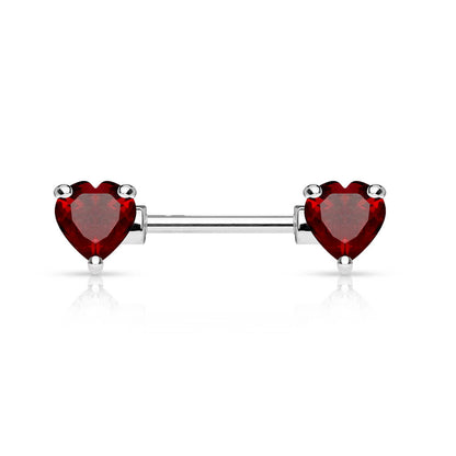 Nipple Piercing Heart Zirconia