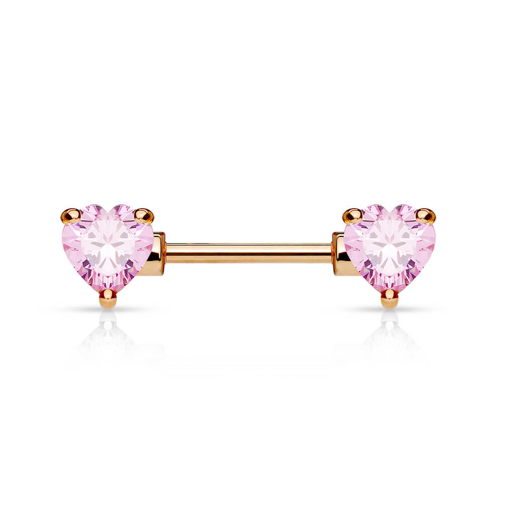 Nipple Piercing Heart Zirconia