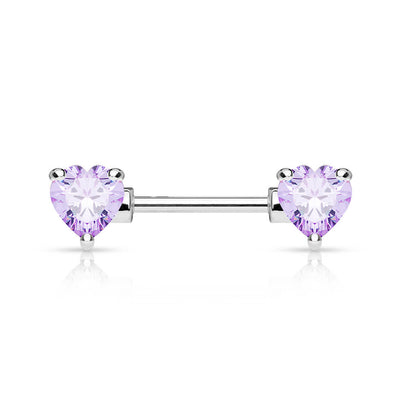 Nipple Piercing Heart Zirconia