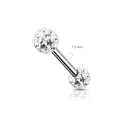 Nipple Piercing Ball Zirconia Internally Threaded