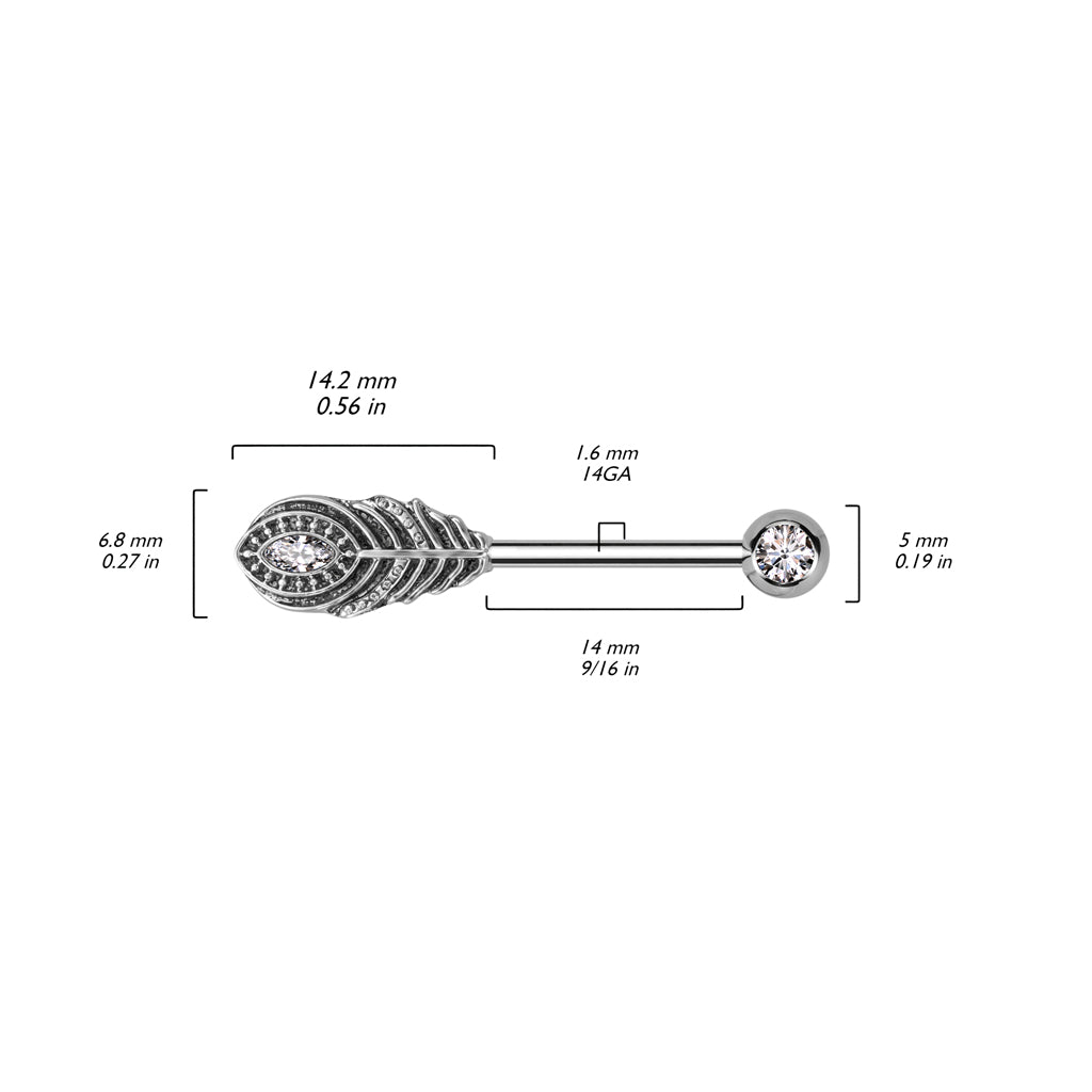 Barre Plume Zircone