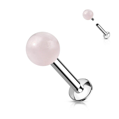 Labret Ball Semi-Precious Stone Internally Threaded