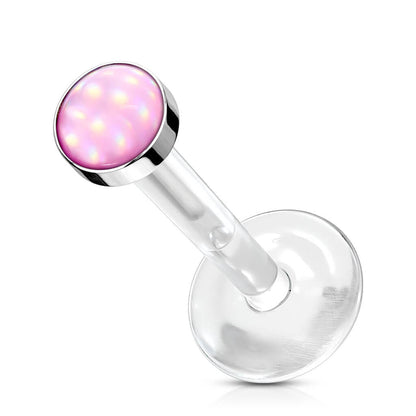 Labret Pietra sintetica piatta brillante