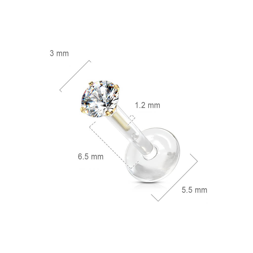 Labret Zircone Serti Griffe