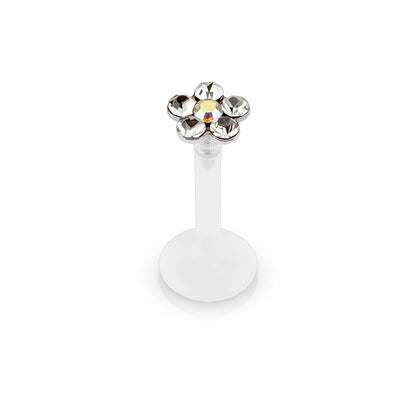 Labret Flower Zirconia