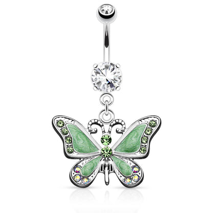 Bauchnabelpiercing Schmetterling beweglich Zirkonia