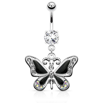 Bauchnabelpiercing Schmetterling beweglich Zirkonia