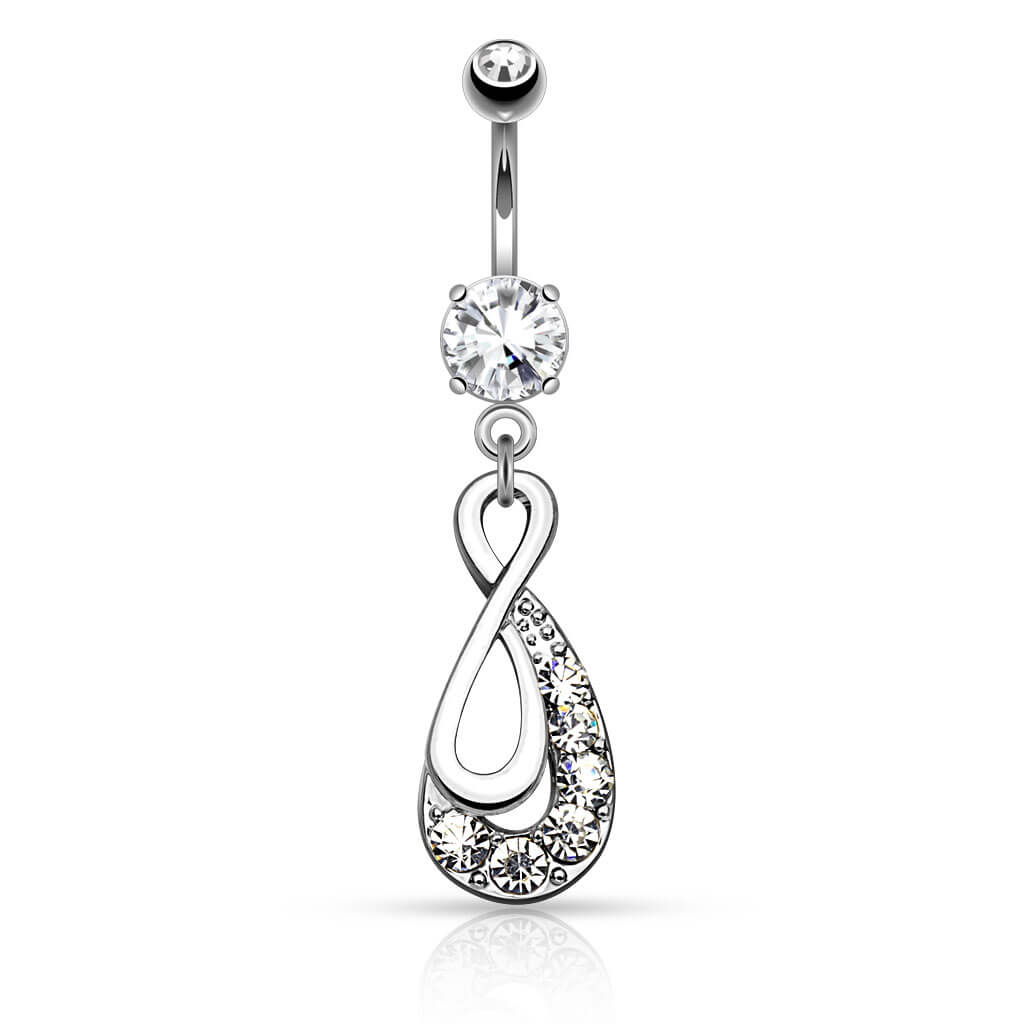 Piercing Nombril Pendentif Infini Zircone