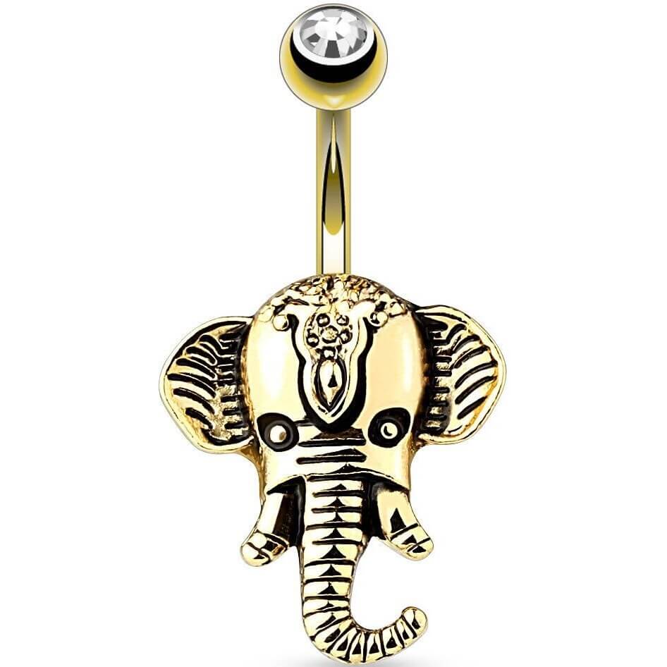 Bauchnabelpiercing Elefant Zirkonia