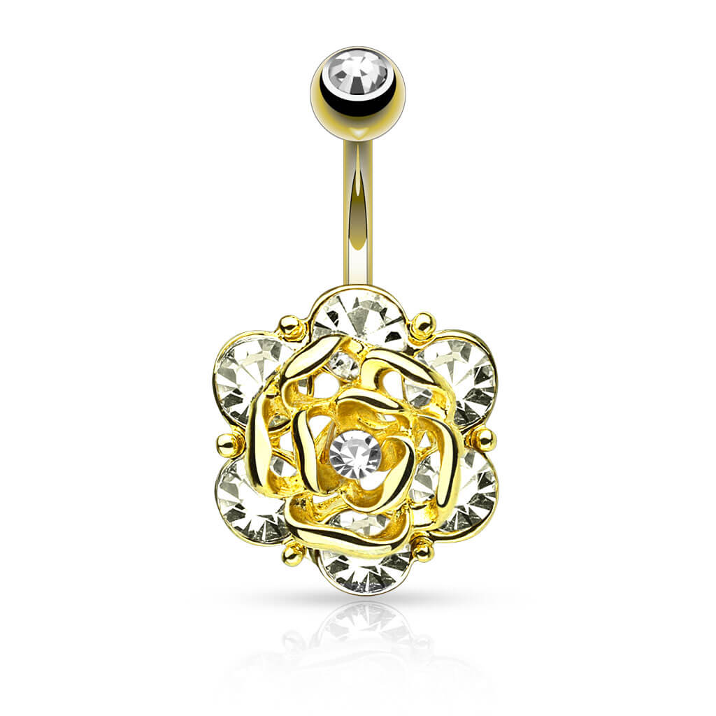 Bauchnabelpiercing Rose Zirkonia