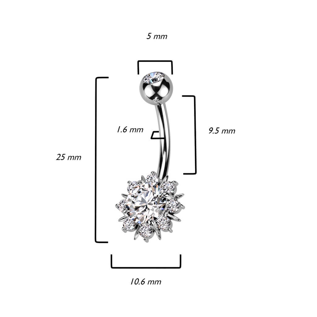 Piercing Nombril Étoile Zircone