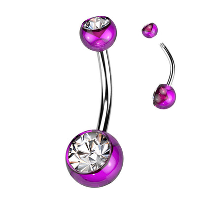 Piercing Ombelico Sfera di zircone