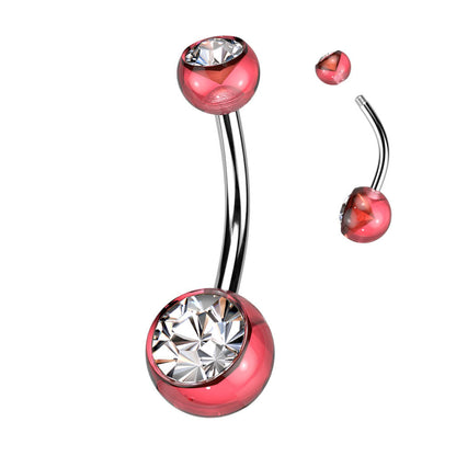 Piercing Ombelico Sfera di zircone