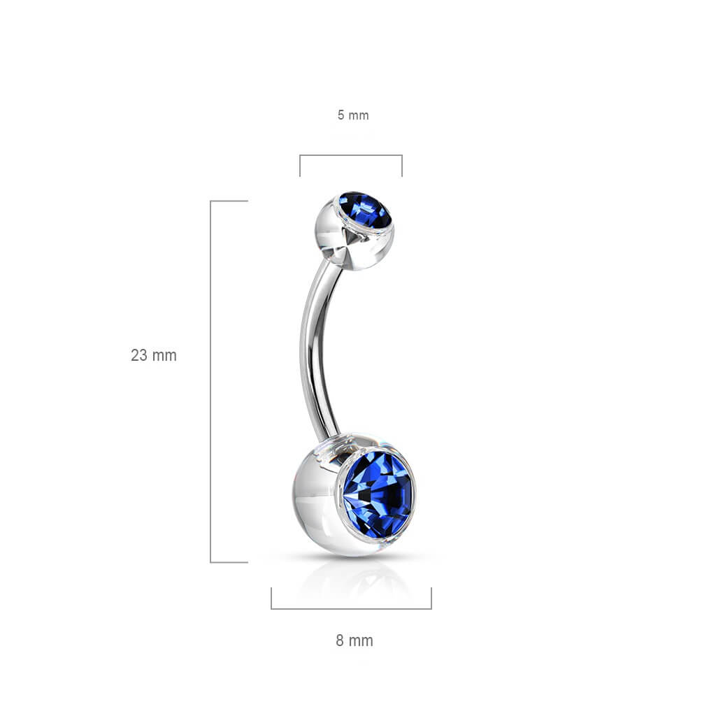 Piercing Nombril Bille Zircone