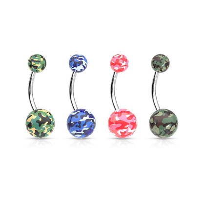 Piercing Nombril Camouflage Acrylique