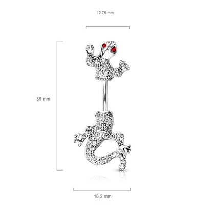 Piercing Nombril Caméléon Zircone Argent