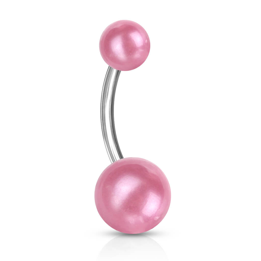 Belly Button Piercing Acrylic Pearlish Look Ball