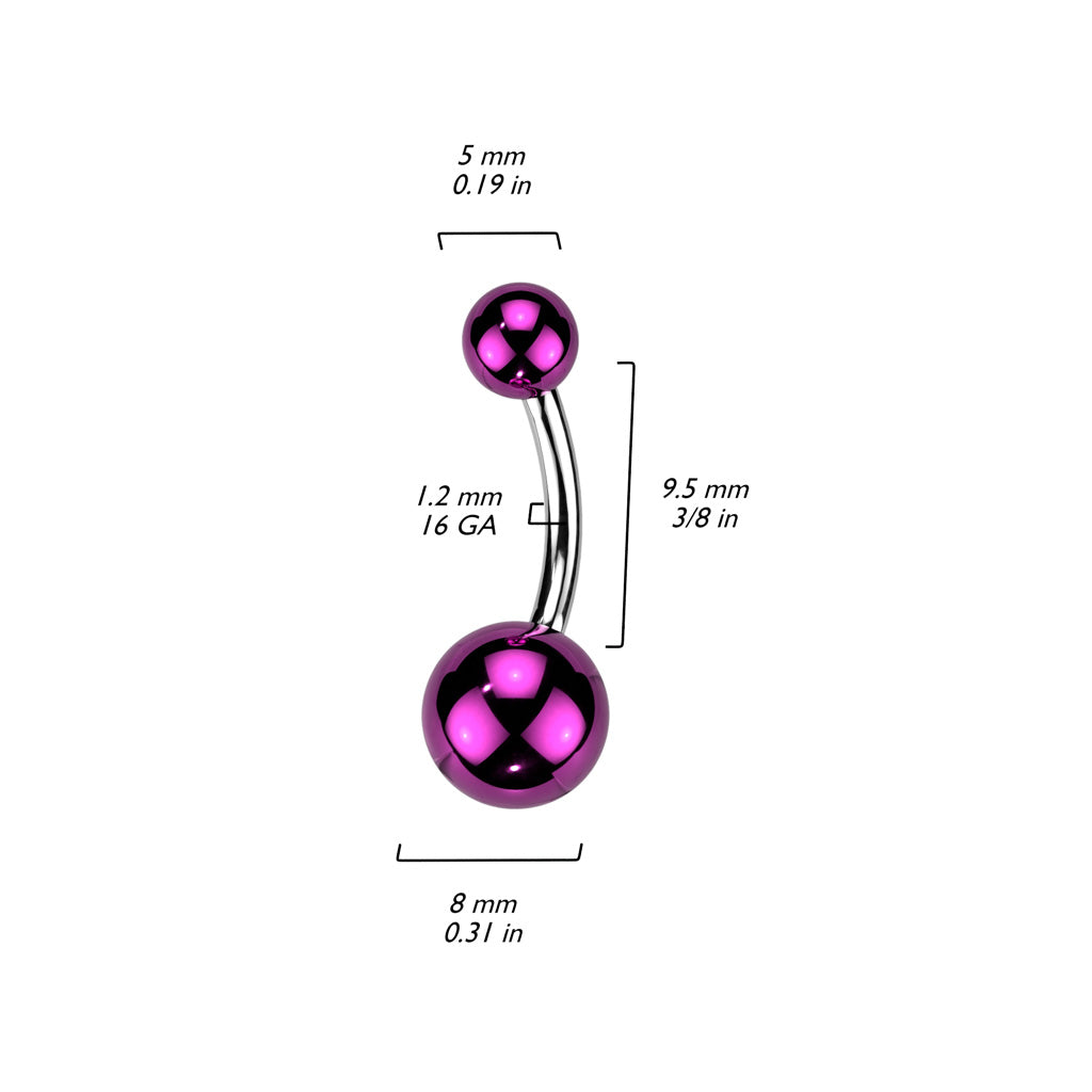 Bauchnabelpiercing Acryl Kugel Glass Beschichtung