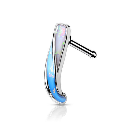 Nose Crawler Twist Opal Silber