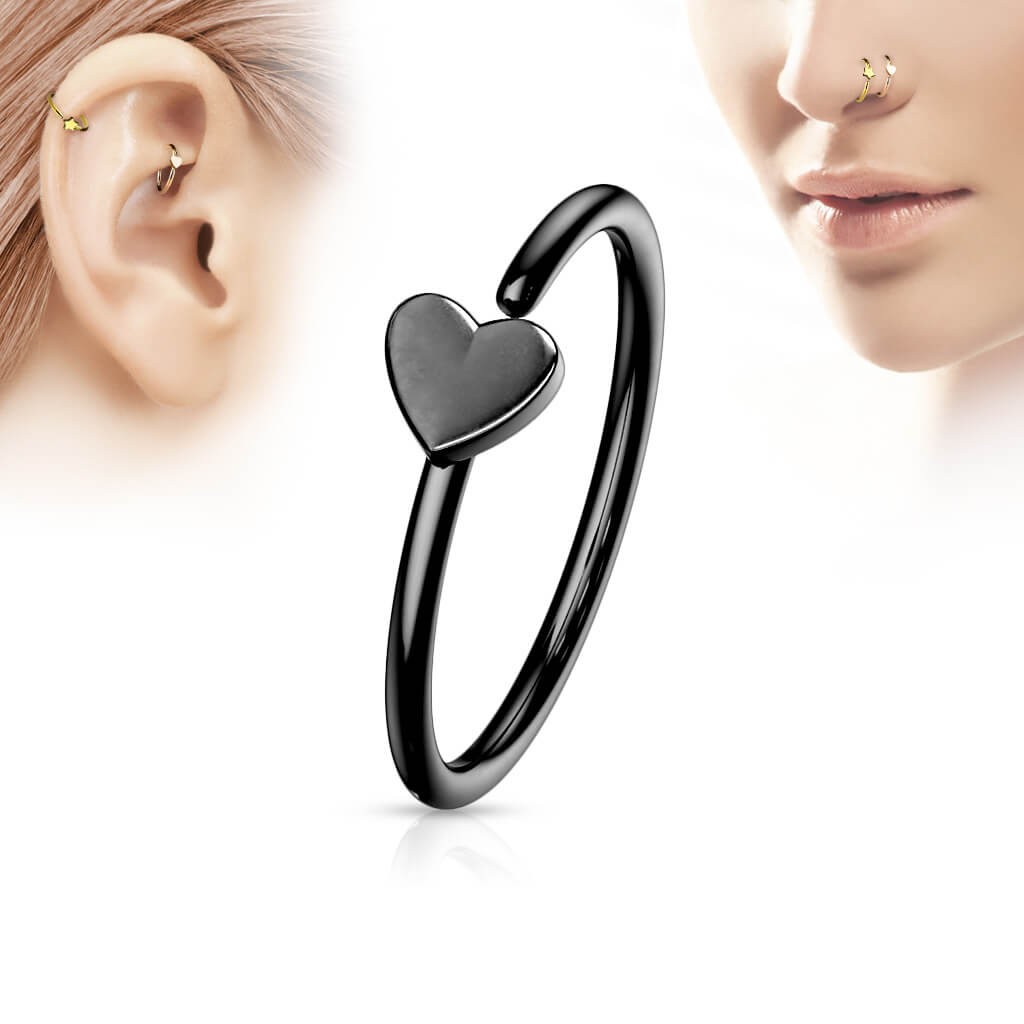 Anello Piercing Cuore Pieghevole