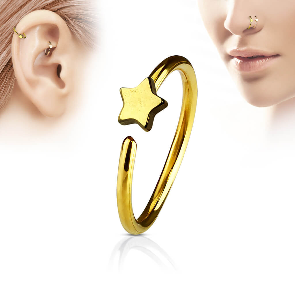 Anello Piercing Stella Pieghevole