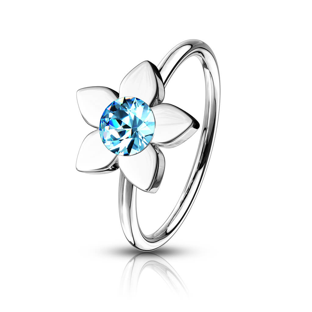 Ring Blume Zirkonia Biegbar