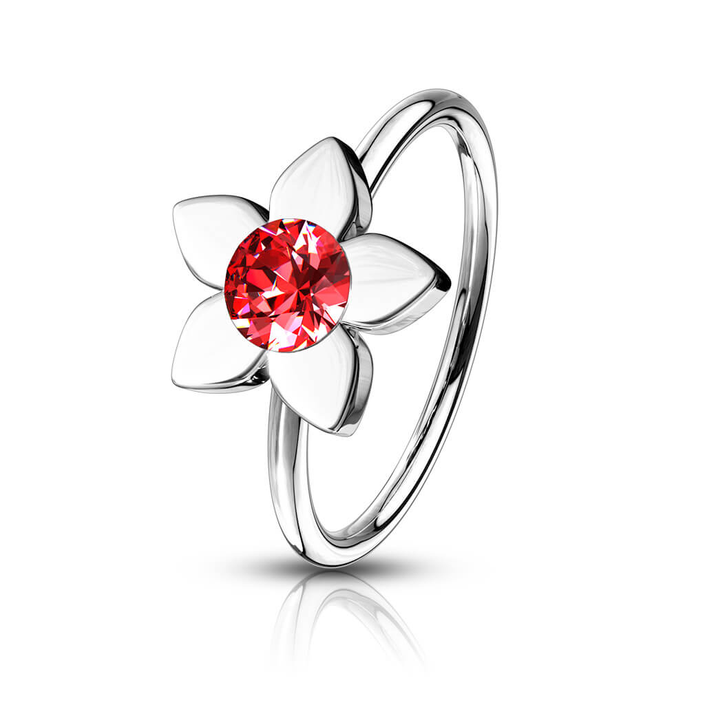 Ring Flower Zirconia Bendable