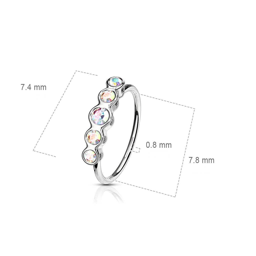 Anillo Circonita plata Flexible