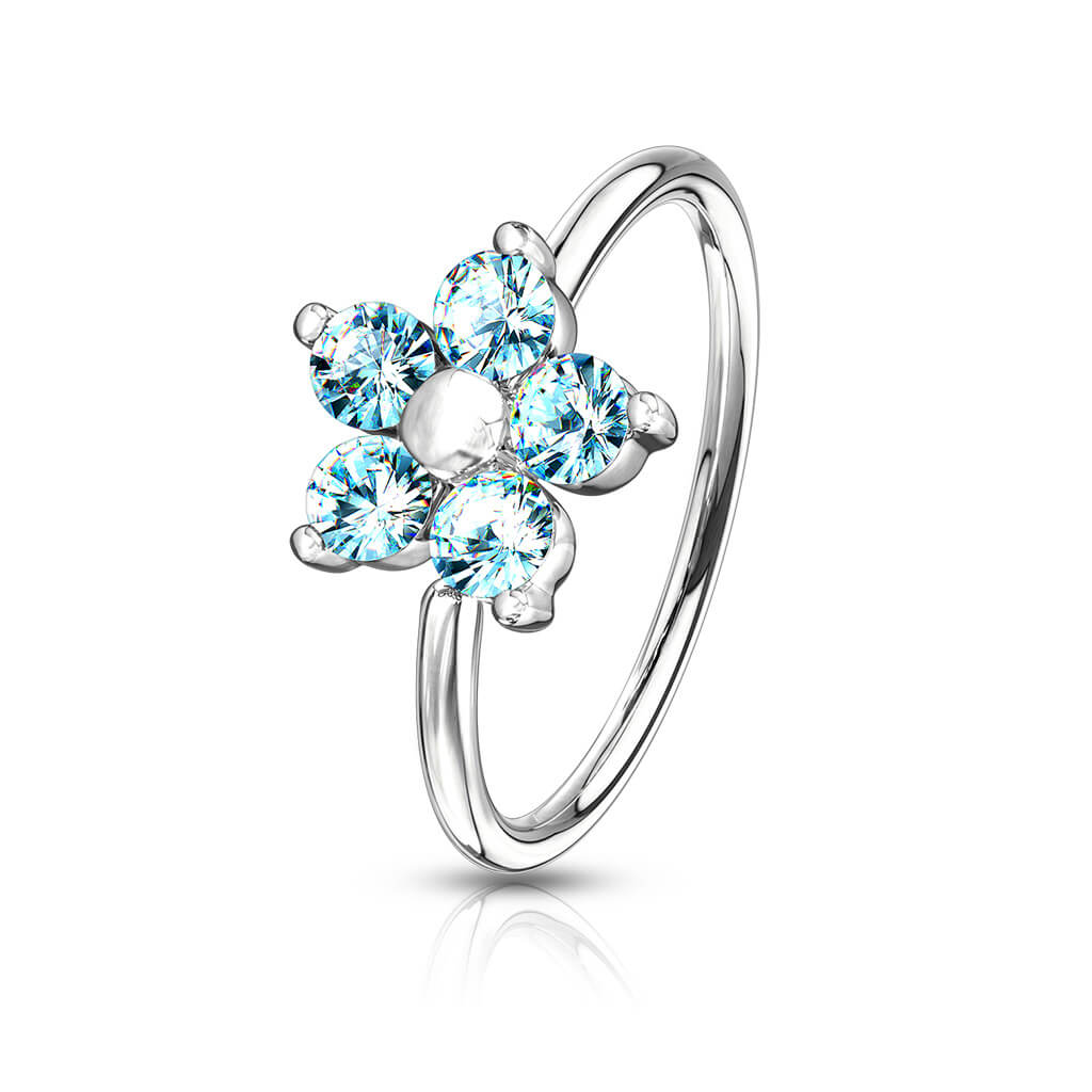 Ring Flower Zirconia Bendable