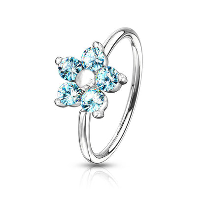 Ring Flower Zirconia Bendable