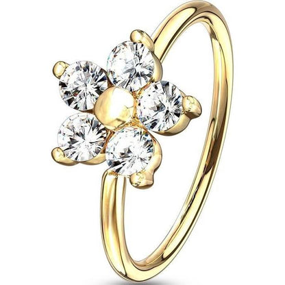 Ring Flower Zirconia Bendable