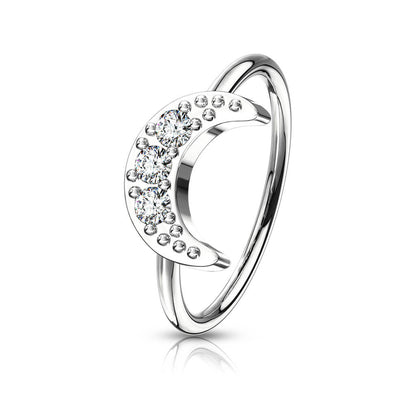 Ring Moon Zirconia Bendable