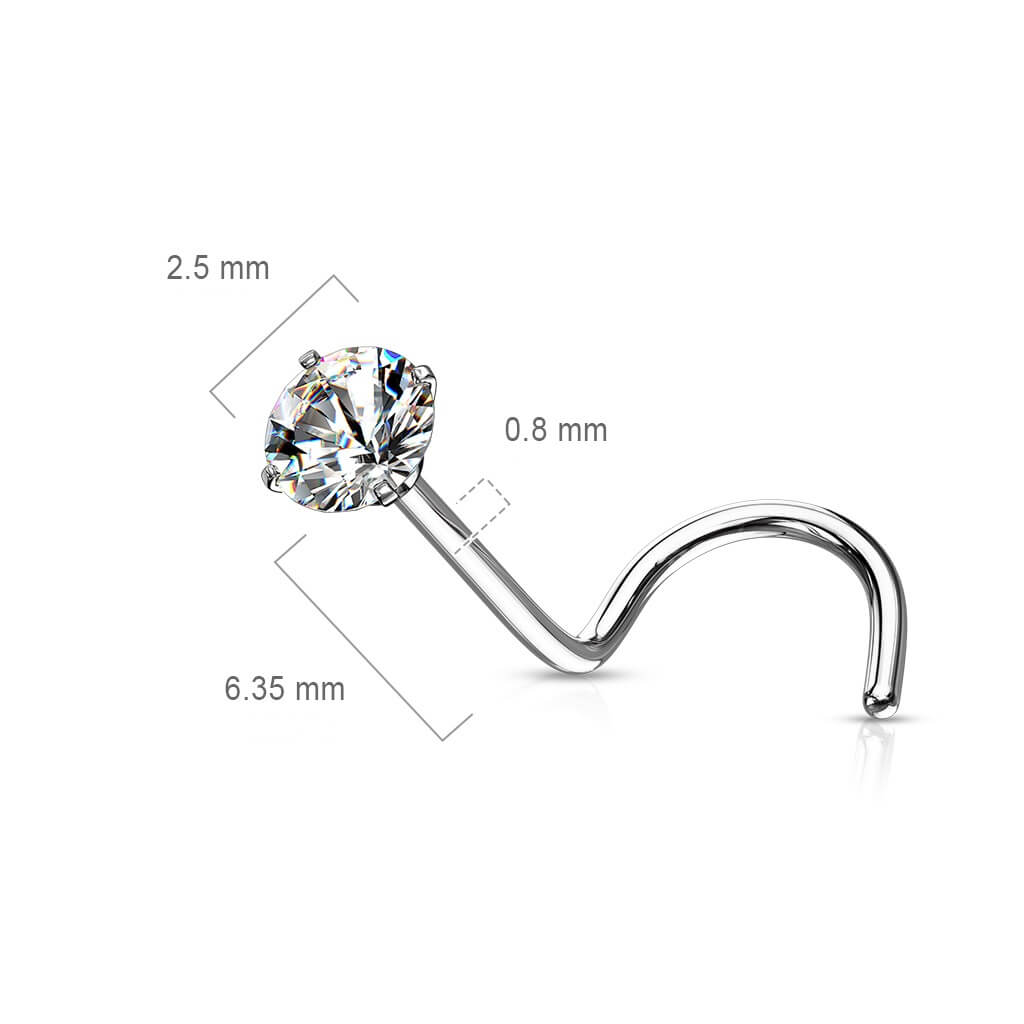 Nose Screw Zirconia Round