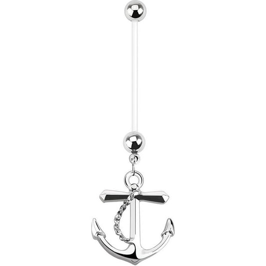 Belly Button Piercing Anchor dangle Silver